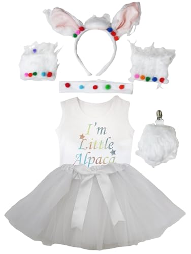 Disfraz infantil 6 piezas alpaca niña 1-8 años miniatura 1