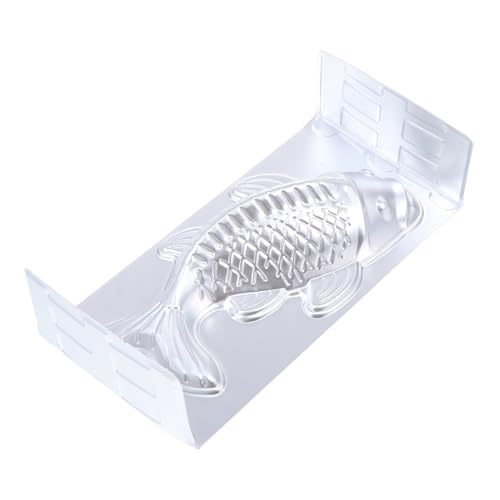 NUOLUX 1個 魚のカビ baking アルミデザートケーキ アルミカップケーキ型 ケーキ型 3Dお餅 フードカッター 鯉の形のデザート型 絶妙な魚餅型 ニウム Silver