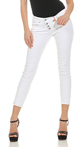 Buena Vista Damenjeans Malibu 7/8 Stretch Twill Jeans Hose (XL, 032 White)