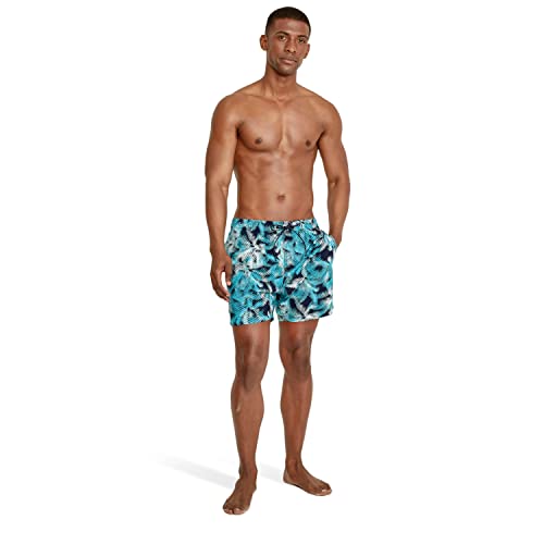 Speedo Men's Swim Trunk Short Length Redondo Comfort Liner Print2