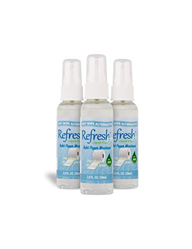 Image of Refresh Liquid Wipe, Toilet Paper Foam (2 Fl Oz (3 Pack), Sensitive Spray)