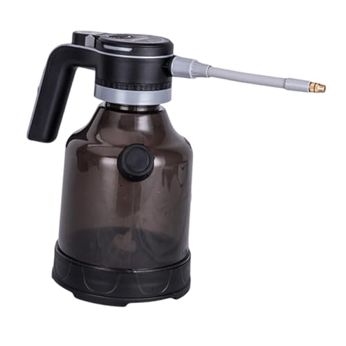 Jinhxofs 電動じょうろ 多用途噴霧器 ハンドヘルド高圧スプレー 自動連続散水 ノズル調整機能 目盛り表示 側面注水 持ち運び便利 園芸 プロランドスケープに適用, 黒