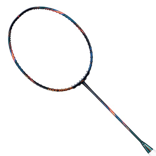 Image of Li-Ning AXForce 90 Unstrung Badminton Racquet - Storm Green | High Performance Carbon Fiber Racket | Head Heavy Power Frame for Advanced Players (Black /Gold /Orange, 5U6)