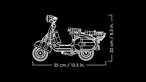 Icons Vespa 125, Kit Modellismo per Adulti in Mattoncini, Idea Regalo Creativa per Uomo, Donna, Lui o Lei di Compleanno, Replica Piaggio Anni 60 da Costruire, Hobby Rilassante da Collezione 10298 - Lego - Immagine 8