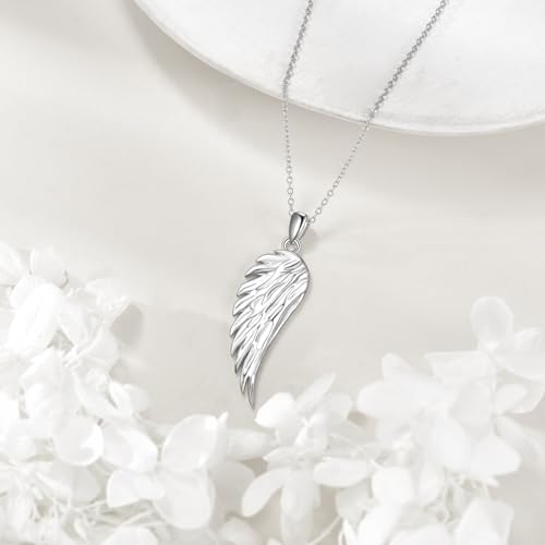Angel Wing Necklace 925 Sterling Silver Guardian Angels Wing Pendant Amulet Healing Jewelry Gifts for Women3