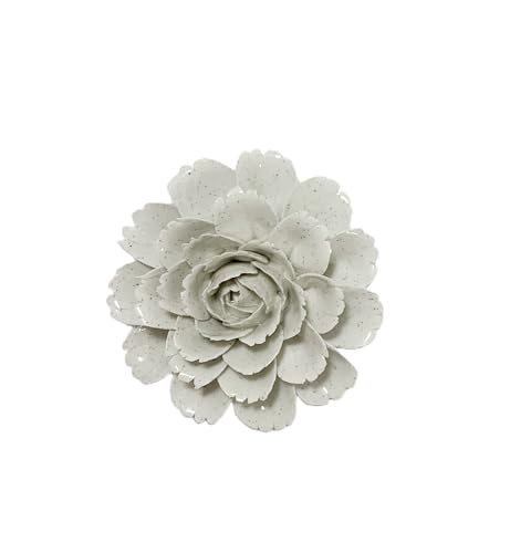 Image of Ceramic Flower Wall Art Decor, Artificial Flower Wall Sculpture,Handmade Ceramic Flowers for Home,Hallway,Living Room, Kitchen,Bathroom (Spotted Color,Camellia, 3.55 inch)