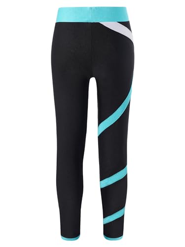JEATHA Kids Girls Gymnastics Dance Pants Spiral Yoga Leggings Athletic Performance Trousers Compression Sweatpants2