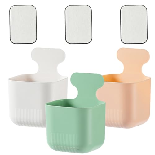 Zerodeko Organizador de Pared Magnético 3 Piezas, Caja de Almacenamiento sin Perforaciones, Portalápices y Soporte para Mando, Colores, para Hogar, Oficina y Escuela