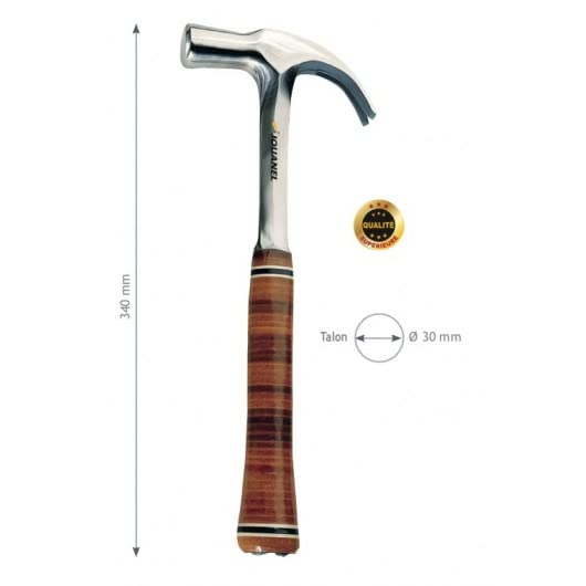 Marteau universel forgé monobloc, manche cuir, 840 g - Réf: MARAC