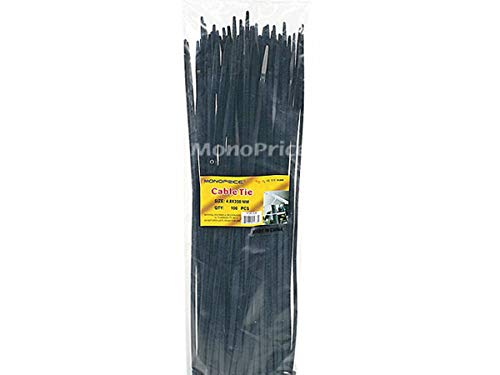 Monoprice Cable Tie de 14 pulgadas 50LBS, paquete de 100 piezas - Negro miniatura 3