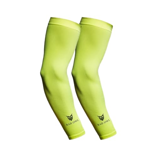 Image of BADOWL Powerflex Gym Sleeves - Unisex Compression Workout Arm Sleeves for Running, Cycling, Gym & Outdoor Sports - UV Protection, Breathable, Stretchable