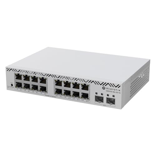 Image of MikroTik CSS318-16G-2S+in Managed Network Switch, 16 Gigabit Ethernet Ports, 2 SFP+ Ports