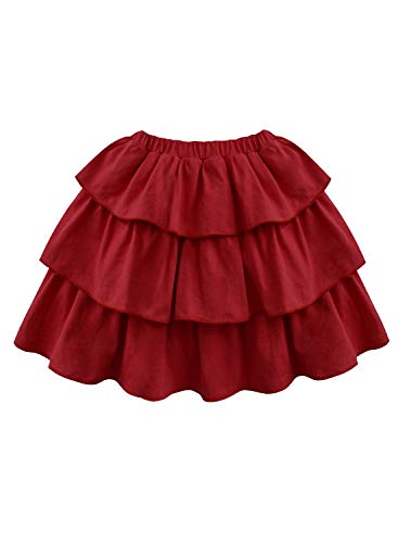 Image of A.T.U.N. (ALL THINGS UBER NICE) Girls Cotton Elasticated Stylish Tiered Skirt | Mini Skirt for Girls