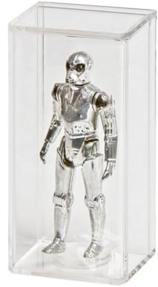 Premium Loose Acrylic Action Figure Display Case for 3 3/4' 3.75 - Vintage Star Wars, G.I. Joe, Battle Star Galactica, Black Hole, Indiana Jones. and...