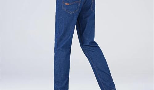 Men's Loose Straight-Leg, Lightweight Casual Long Jeans, Classic Wide-Leg Solid Color Pants2