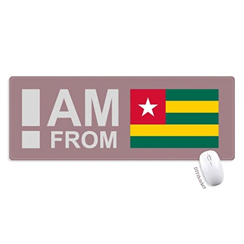 je suis du togo tapis de souris large cousues bords mat étendu game bureau