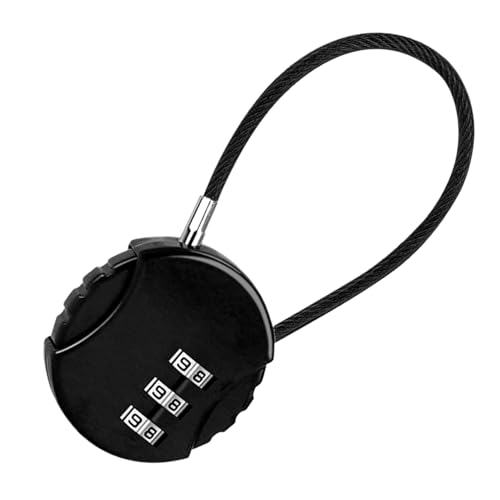 Kombinationsschloss – Kompaktes Rundschloss, verstellbarer 3-stelliger Code, leichtes Sicherheitswerkzeug, langlebiges Eisen-Gerät, Rucksack, Gepäck, Werkzeugkasten, Einsatz, Outdoor, Innenbereich