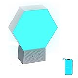 Yescom APP Control Smart LED Light Panels Hexagon Smarter Plus Kit Works Alexa, Google Assistant Hexagonal Modular Voice Music Control Dynamic Lamp for Gaming Room Home Bar Party Decor