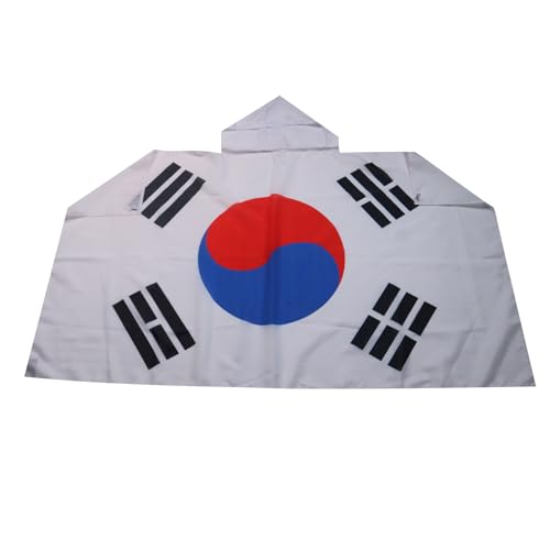 AZ FLAG Bandera de Corea del Sur 150 x 90 cm, Capa Bandera Surcoreana 100% poliéster con mangas integradas, Body Flag surcoreano