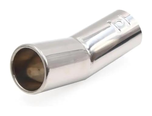 Silenciador de escape de acero inoxidable de 51 mm con punta curva para coche 3
