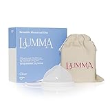 LUMMA Menstrual Disc | Includes Carrying Pouch and Silicone String for Easy Removal | Comfortable & Sustainable Choice to Tampons | Reusable Medical Grade Silicone,Leak-Proof |Transparent,Short-Cervix