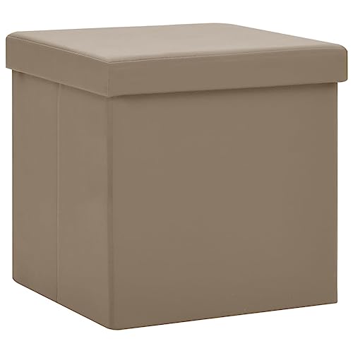 Tabouret pliant de rangement lot de 2 poufs pliables PVC