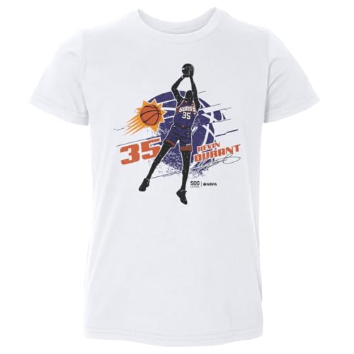 500 LEVEL Kevin Durant Phoenix Suns Toddler Shirt - Kevin Durant Phoenix Suns Silhouette (White, 3T)