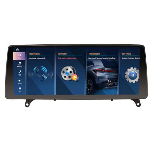 Erisin 12,3' Qualcomm 8-núcleo 8GB+128GB Android 14 Radio Coche GPS Navegador para BMW X5 E70 X6 E71 (2008-2010) Sistema CCC Estéreo Bluetooth 5.1 CarPlay Android Auto DAB+ WiFi 4G DSP Pantalla iDrive