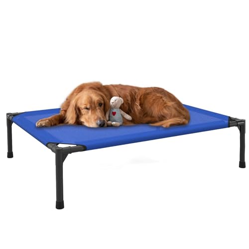 FIOCCO Elevated Dog Bed - Dog Cot with Chew Proof Mesh for Medium...