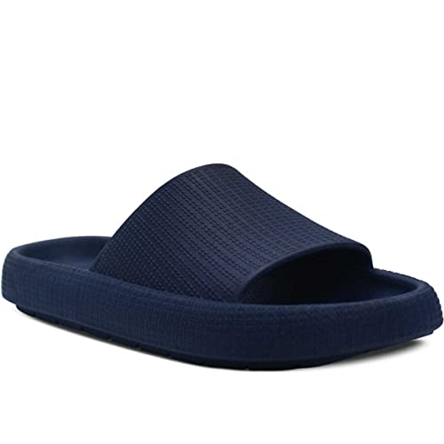 Chinelo Estilo Nuvem Infantil Feminino Nº 25 Ao 36 Sandália Slide 12.47 (Azul Marinho, BR, Criança de 4 a 8 anos, Numérico, 30)