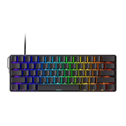 Image of MONSGEEK FUN60 Ultra Rapid Trigger Gaming Keyboard 8k SP Magnetic Switch HE Aluminum Wired Keyboard 60% Black Shine-Through, Glare Magnetic Switch