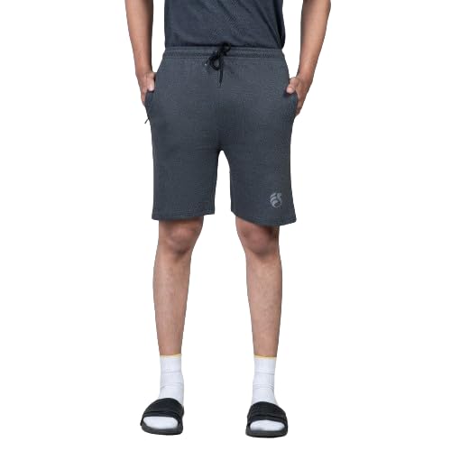 Image of Men's Solid Slim Fit Casual Shorts for Casual Wear | Stretchable Cotton Comfort Fit and High Performance for Everyday Wear | Running /Gyming Athleisure Shorts