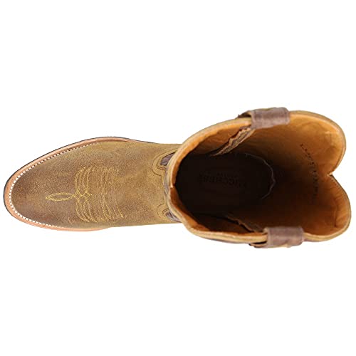 Lucchese Mens Rudy Embroidery Round Toe Casual Boots Mid Calf - Brown - Size 8.5 D #TOP3