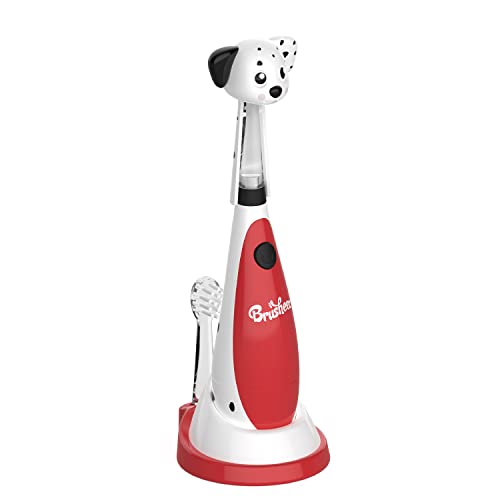 Brusheez Little Toddlers' Sonic Toothbrush, Safe & Gentle, Ages 1-3, Light-Up Timer, Extra Brush Head, Storage Base