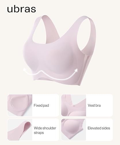 Seamless Bras for Women Full Coverage Wireless Bralette Widen Straps & Side, Comfortable Breathable Smooth Pull On Bras4