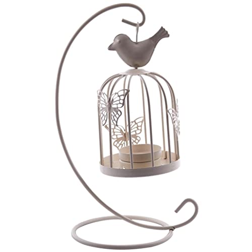 Zsedp Vintage Decor Candle Holders Candelabra Bird Cages Candlesticks Decorative For Home Decoration White #TOP5