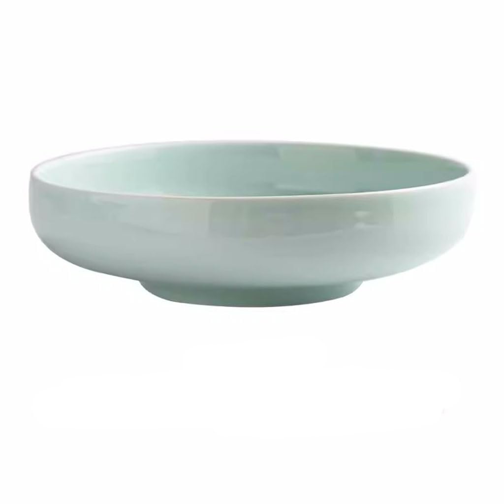 WOTZOV Salad Bowl Ramen Bowl Large Basin Bowl Chinese Ceramic Tableware Eating Noodles Large Bowl Household Soup Bowl Noodle Bowl Soup Basin Bowls For Kitchen Ice Cream Bowls，One Color 3000ml
