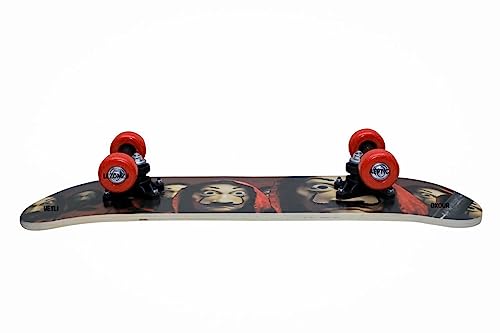 Image of Skateboard 24 inchx 6 inch Double Kick Concave Complete Skate Board 9 Layer Plywood Deck Standard Skateboards for Kids Boys Girls Beginners Teens Adult- (Joker Print)