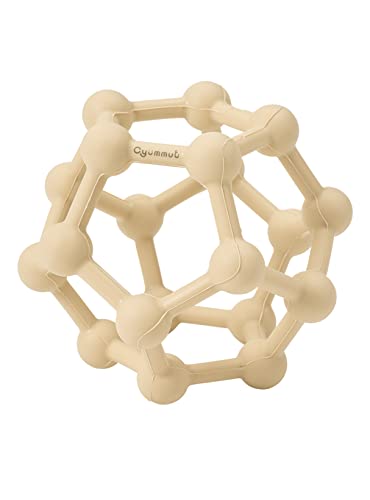cyummut シリコンボール はじめて知育専門ベビーボール (アイボリー, molecule-形作る)