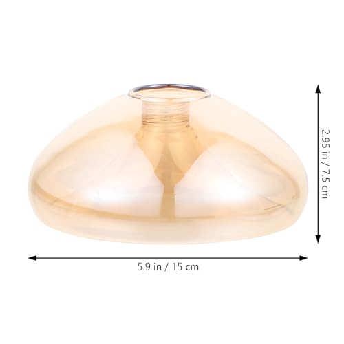 Image of Gadpiparty Amber Glass Ceiling Lamp Shade 5.90 in Replacement Lamp Shade for G9 Bulb Decorative Ceiling Light Cover for Bedroom Living Room Restaurant Hotel Office