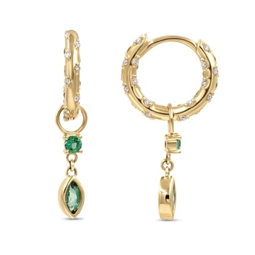 Boucles d'oreilles pendantes blanches pour femme avec puces élégantes