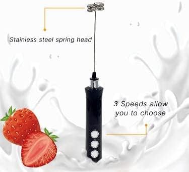Miniatura 3 de Espumador de leche  Máquina de espuma para lattes, capuchino, café, chocolate caliente, espumador de mano, mezclador de bebida de diseño ergonómico,