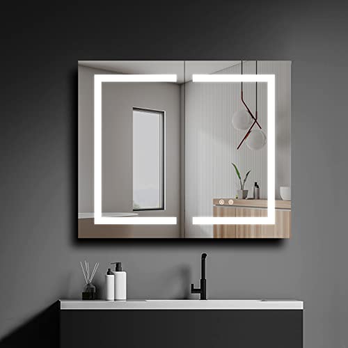 Wemin Smart Home Recessed or Surface 36x30 Inch LED Mirror Medicine Cabinet with Adjustable Color Temp, LED Lighted Medicine Cabinet w/Defogger, Light Color Dimmer(2700-6500K), Outlets & USB (36 x 30) Wemin Smart Home Recessed or Surface 36x30 Inch LED Mirror Medicine Cabinet with Adjustable Color Temp, LED Lighted Medicine Cabinet w/Defogger, Light Color Dimmer(2700-6500K), Outlets & USB (36 x 30)