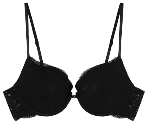 Women'secret Acolchado femenine Lace Beautiful Sujetador clásico Relleno Encaje Negro, 90B Women's