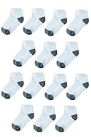 Amazon Essentials Unisex Kinder Knöchelsocken aus Baumwolle, 14 Paar, Grau Meliert Weiß, 4-5 Jahre