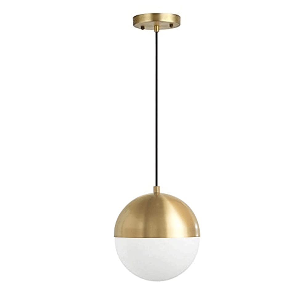 Lámpara colgante industrial de metal dorado con acabado de lujo para comedores modernos