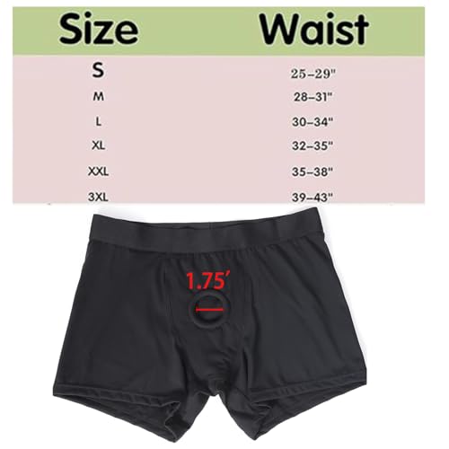 Strap Underwear Panties, Strapless Strap Boxers Brief for Women and Men Black2