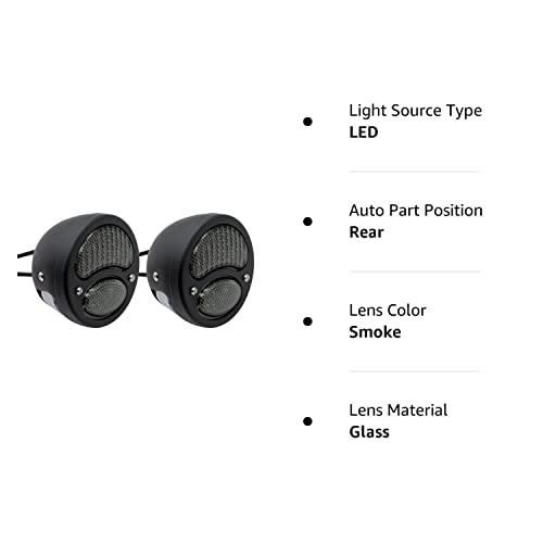 2X Vintage Duolamp Led Tail Light 12V Rear Stop Indicator With Running Light Turn Signals License Plate Lamp Smoke Lens Universal For Ford Model A Hot Street Rat Rod Classic Custom Cars Trucks Black #TOP7