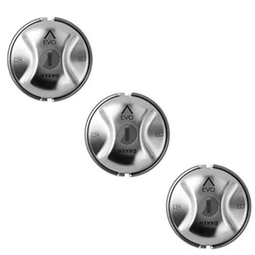 DAKEN Saturn Evo Triple - Lot de 3 Serrures Antivols Robustes pour Véhicules Utilitaires, Verrouillage Manuel, Acier Inoxydable