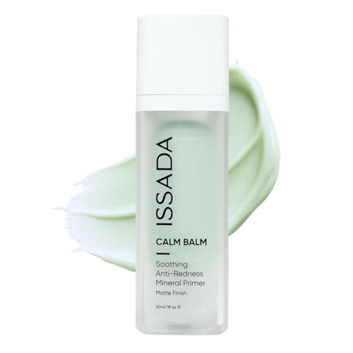 ISSADA Calm Balm Mineral Foundation Primer 30ml – Corrective Green Mineral Primer Reduce the Appearance of Redness and Oil, Matte Finish, Pore Refining, Vegan, Dermatologically Tested & Approved for Sensitive Skin